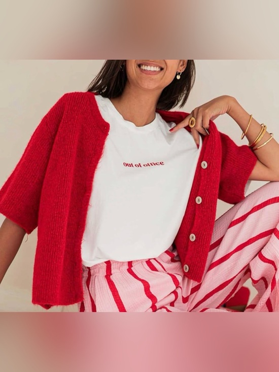Sweaters - (4) NWT Red Knit button up Cardigan